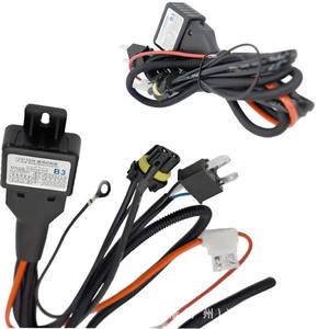 12V 4P Aluminum H4 Wiring Harness with Adapter for Computer Xenon Headlights Telescopic <b>Spotlights</b> & Swivel Lights-1.5m Length - Product Image 2