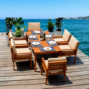 Contemporary Outdoor Rattan <b>Garden</b> <b>Chair</b> Eco-friendly Foldable Solid <b>Wood</b> Frame for Restaurant Hotel Kitchen Courtyard Villa - Product Image 1