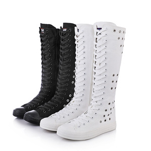 Zapatos de Lona para Adultos con Suela de Goma Cómoda, Botas de Lona para Mujer, Zapatos Casuales para Caminar, Zapatos Planos de Color Sólido a la Moda - Product Image 4