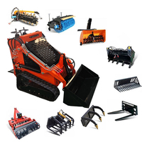Fabbrica diretta EPA EURO 5 piccolo Skid Steer Loader Farm cingolato ruota idraulica Diesel Mini Skid Steer con attacchi