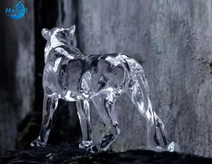 Custom clear Resin Leopard Art Transparent Home Hotel Villa <strong>Ment</strong> Handmade Elegant Crafts Decoration Sculpture - Product Image 4