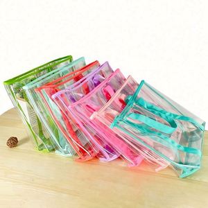 Wholesale Eco-Friendly Superior Quality PVC Clear <b>Transparent</b> Tote Shopping <b>Bags</b> Waterproof with Custom Printed Logo - Product Image 1