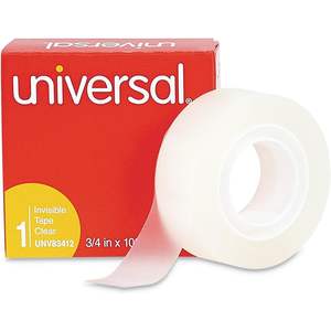 Lot de 12 Rubans Adhésifs Transparents Universels Invisibles pour Bureau, 1,9 cm x 25 m, Bobine de 2,5 cm, Ruban Invisible - Product Image 2