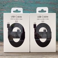 Boîte d'emballage (boîte couleur) pour câble USB-C vers USB-C compatible Samsung S23 (3A) pour l'électronique grand public