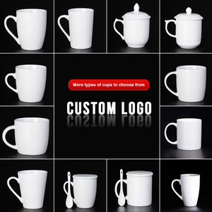 Tasses à café en céramique blanche personnalisées avec logo, 15 oz, et tasses à café en céramique blanche avec intérieur coloré par sublimation, 11 oz, avec poignée - Product Image 3