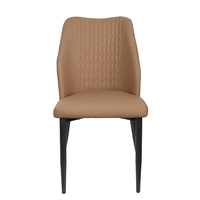 Chaise de salle à manger de luxe nordique, chaise en cuir minimaliste italienne moderne pour usage domestique, tabouret de restaurant d'hôtel avec dossier