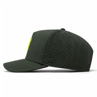 Casquette de baseball personnalisée à 5 panneaux avec logo en PVC caoutchouté, casquettes de golf perforées imperméables, styles de chapeaux personnalisables pour diverses marques