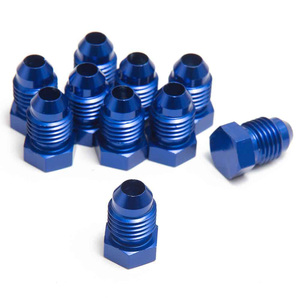 EPMAN Adaptador de Conexión Macho con Tapón de Aluminio Hexagonal Azul de 4AN 6AN 8AN 10AN 12AN - Product Image 1