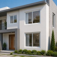 Fenêtre coulissante moderne en PVC blanc à 2 rails, en verre, pour bâtiments résidentiels et logements abordables – Fournisseur d'usine