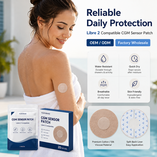 Custom Adhesive Patches for Libre /Omnipod/Guardian CGM Waterproof Sweatproof Pre-Cut Adhesive Medical Tape Sensor Cover