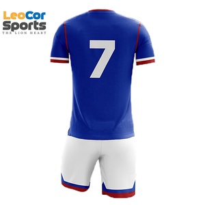 Nouvel uniforme de football Leocor Sports unisexe, design personnalisé, impression par transfert thermique, tissu Spandex/Polyester 240g, logo personnalisé - Product Image 5