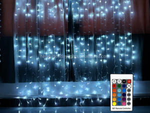 Trong nhà RGB LED Curtain ánh sáng 2x2m 400 LEDs chuỗi trang trí vòng hoa cho Windows không thấm nước Cổ Tích Cổ Tích Đồng IP65/IP44 - Product Image 2