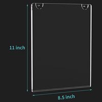 Support mural en acrylique pour panneau, porte-panneau transparent en plexiglas, porte-documents, cadres photo en plastique avec tous les accessoires de montage