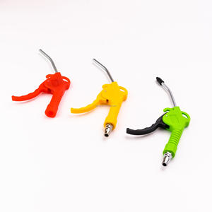 Pistola de Aire Neumática con Boquilla de Tubo Metálico Curvo, Color Verde, para Limpieza de Autos - Product Image 1