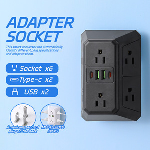 Regleta de Enchufes con Convertidor de Voltaje Americano Estándar de 110V, Carga Rápida USB+Tipo-C, 2 Tomas de CA, 2 Puertos USB A y 1 Puerto USB C - Product Image 5