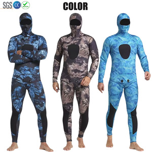 Muta da Pesca Subacquea e Immersione SBART Mimetica in Neoprene da 3mm 5mm a Due Pezzi con Cappuccio e Maniche Lunghe ad Alta Elasticità - Product Image 3