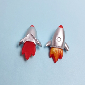 100 mini-rocket astronautes miniatures pour jardin féerique, décoration de gâteau <span class=keywords><strong>maison</strong></span> de poupée DIY, décorations de planètes, ornements de pâtisserie pour enfants - Product Image 2