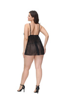 Pyjama d'été sexy pour femmes, robe de nuit en tulle transparente à bretelles, jupe courte douce, ensemble de lingerie sexy