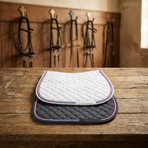 Fabricant OEM ODM Grossiste Équestre – Tapis de Selle Personnalisés en Polyester et Coton, Haute Qualité, Confortables et Durables avec Maille Respirante - Product Image 3