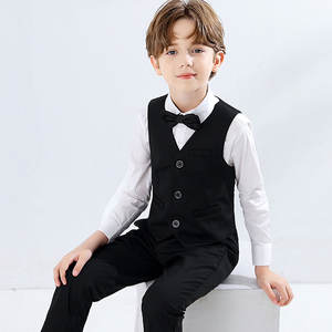 Wholesale <strong>Boys</strong> Vest Kids Gentleman Formal <strong>Suit</strong> Wedding Party Jacket Coat Performance Costumes Prince <strong>Waistcoat</strong> for Children - Product Image 2