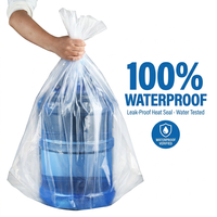 Sac d'emballage en plastique transparent LDPE à fond carré, refermable, robuste et imperméable, sur mesure, pour meubles et appareils électroménagers, vente en gros