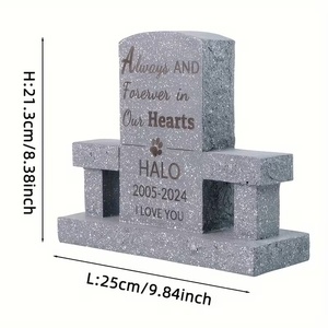 Marcador Conmemorativo para Mascotas de Resina - Lápida con Aspecto de Piedra para Banco, Adorno Decorativo para Jardín, Perfecto para Exhibir el Tributo de Mascotas en el Patio Exterior - Product Image 6