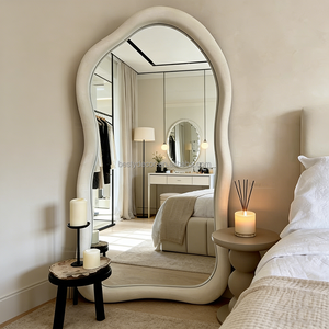 <span class=keywords><strong>Espejo</strong></span> de cuerpo entero con forma irregular personalizada para decoración del hogar, <span class=keywords><strong>espejo</strong></span> de pie <span class=keywords><strong>ondulado</strong></span> para dormitorio - Product Image 1