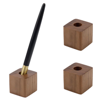 Support de stylo unique en bois massif de noyer et hêtre, artisanat créatif pour bureau et décoration de bureau