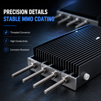 Anode en titane DSA personnalisée avec revêtement MMO, fournie par l'usine pour les systèmes d'électrodéposition et de raffinage