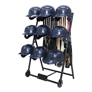 Perchas de exhibición móviles para casco de motocicleta, perchas giratorias con <span class=keywords><strong>ruedas</strong></span>, ganchos, ropa, calcetín, sombrero - Product Image 2