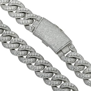 Collar de Cadena Cubana de Moissanita de Lujo al por Mayor para Bodas, Aniversarios y Regalos, Disponible al Mejor Precio - Product Image 6