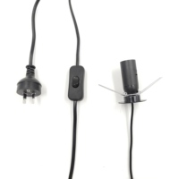 Cordon d'alimentation US AU UK EU vers E14 E27, support de lampe à vis, tête de suspension LED avec interrupteur 303, câble d'extension, fil électrique