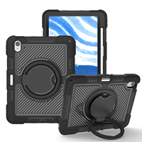 Coque de protection renforcée pour iPad Air 4, Air 5, Air 6 avec poignée tactile et support rotatif à 360° pour appareil d'apprentissage