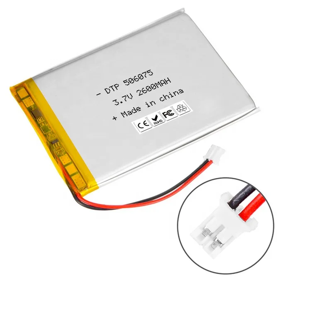 Deep Cycles Lithium Battery 3.7v Rechargeable Lithium Polymer Battery 506075 2600mAh Lithium Ion Batteries for Electric Laptop