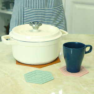 Silicone Hexagon Coasters Heat Resistant <b>Cup</b> <b>Mats</b> For Table Dining Set - Product Image 2