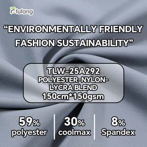 Vải cotton pha nylon spandex nhuộm chất lượng cao 59% polyester + 30% coolmax + 8% spandex dùng cho quần, đồ thể thao, áo hoodie - Product Image 4