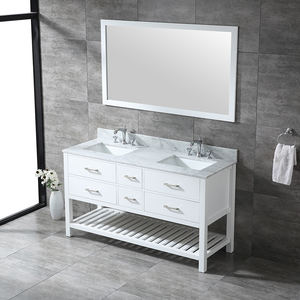 V-NONH 60'' <b>Bathroom</b> Vanity Set with Double Under-mounted Square Sink <b>bathroom</b> <b>cabinet</b> - Product Image 2