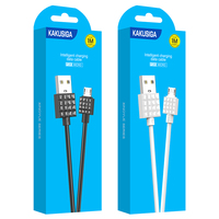 Kabel Data Pengisi Daya Cepat KAKUSIGA untuk Ponsel, Konektor USB 3.1 Tipe-C, Kabel USB 2.0 Tipe-C ke Micro B Male