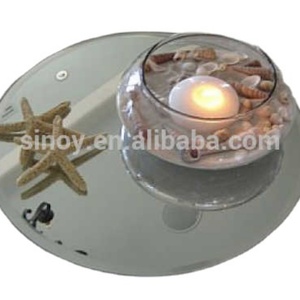 Square Round Hexagon Wedding Centerpiece <b>Mirror</b> with Polished Glass Edge for Weddings - Product Image 1