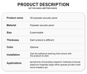 MJ MASTER Paneles Acústicos Elásticos de Poliéster con Patrón Floral 3D Paneles Absorbentes Decorativos Insonorizados para Baño al Aire Libre - Product Image 5