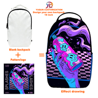 Sac à dos tendance avec motif graffiti, nouveau style urbain streetwear, avec compartiment pour ordinateur portable, vente en gros, usine OEM ODM