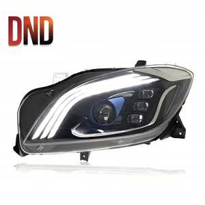 ชุดไฟหน้า Mercedes-Benz ML ปี 2012-2015 รุ่น W166 อัพเกรดสไตล์ Maybach แบบ LED โปรเจคเตอร์ พร้อมไฟวิ่งกลางวันแบบ LED และไฟเลี้ยวแบบ LED - Product Image 4
