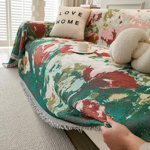 Nórdico Europeu Floral Sofá Throw Cover Estilo Pastoral New Rose Plant Linho Tecido Lavável Almofada <span class=keywords><strong>Slipcover</strong></span> - Product Image 2