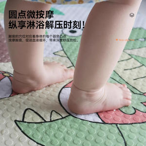 พรมห้องน้ำลายพิมพ์รูปท้องฟ้า รูปทรงสี่เหลี่ยมผืนผ้า ผลิตจาก PVC กันลื่น ลายการ์ตูน สำหรับเด็ก ใช้ปูพื้นห้องอาบน้ำ ฤดูร้อน ปี 2025 - Product Image 1