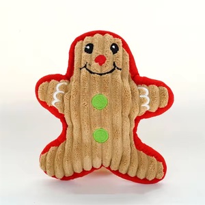 All'ingrosso giocattoli all'ingrosso del cane di natale di Babbo Natale giocattolo cigolante di peluche aiuto calmante per i cani su misura - Product Image 4