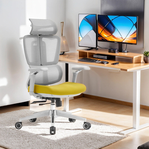 <span class=keywords><strong>Chaise</strong></span> <span class=keywords><strong>de</strong></span> <span class=keywords><strong>bureau</strong></span> ergonomique moderne <span class=keywords><strong>de</strong></span> haute qualité en maille, pivotante, avec accoudoirs réglables et base en aluminium - Origine Sichuan - Product Image 1