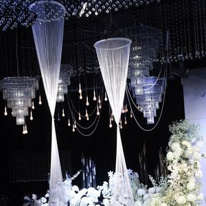 D87 Vente directe d'usine Accessoires <span class=keywords><strong>de</strong></span> mariage Rideau en fil d'argent Roue <span class=keywords><strong>de</strong></span> la fortune <span class=keywords><strong>de</strong></span> mariage Décoration <span class=keywords><strong>de</strong></span> <span class=keywords><strong>fond</strong></span> sans enchevêtrement - Product Image 1