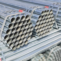 Tubes ronds en acier galvanisé de longueur standard Q235/Q345 pour la construction de serres, acier d'armature