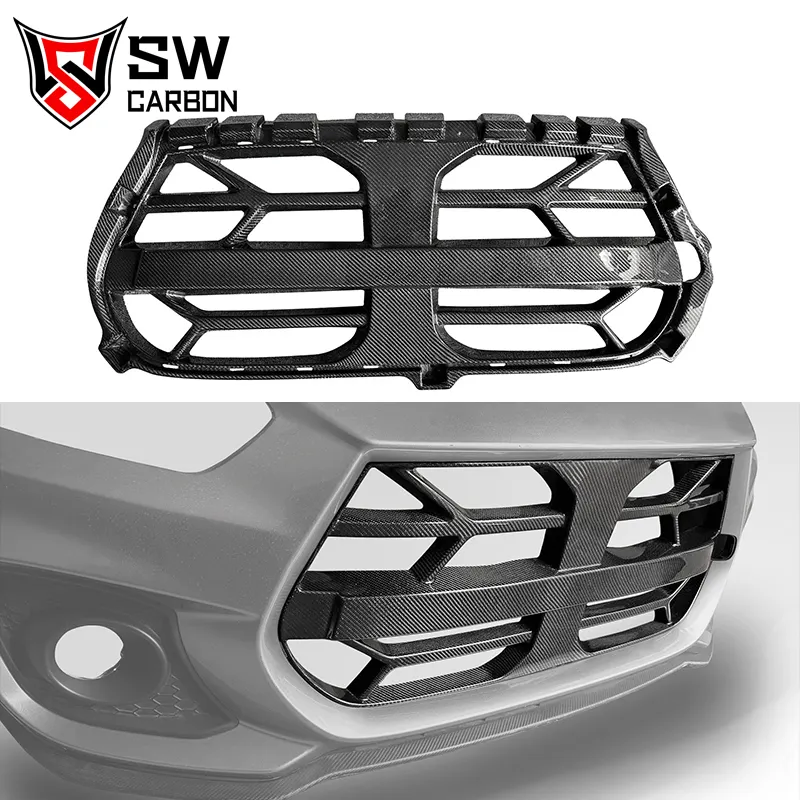 Carbon Fiber SW Design Swift ZC33S Car Grille for Suzuki Swift Sport ZC33S Front Bumper Air Intake Grille Frame Trim