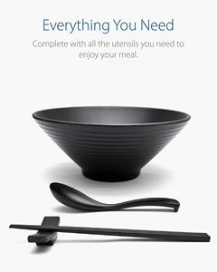 Ensemble de bols en mélamine japonaise incassables et écologiques, personnalisables avec logo, pour <span class=keywords><strong>ramen</strong></span>, nouilles, soupes, salades, restaurants, empilables, haute qualité, pour fêtes - Product Image 3